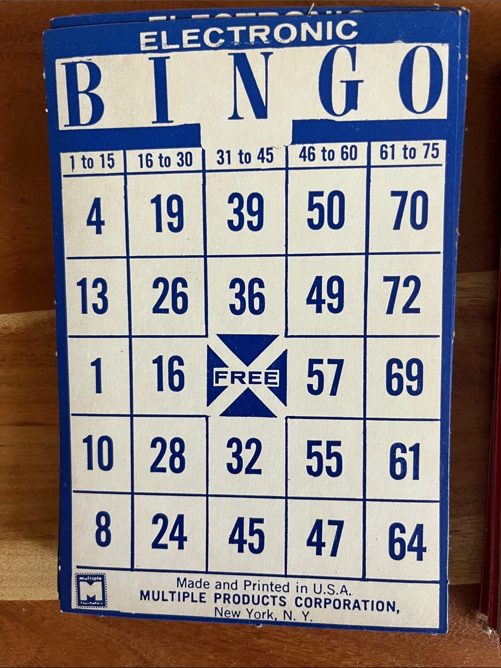 Vintage Electronic Bingo Cards - Blue and Red (43 in all ) - Picture 3 of 3